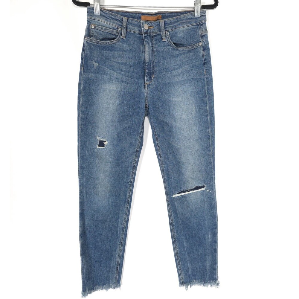 JOES Women Jeans Skinny Crop 29 Distressed HighRise Frayed Hem CLANLM5734 NEELAM